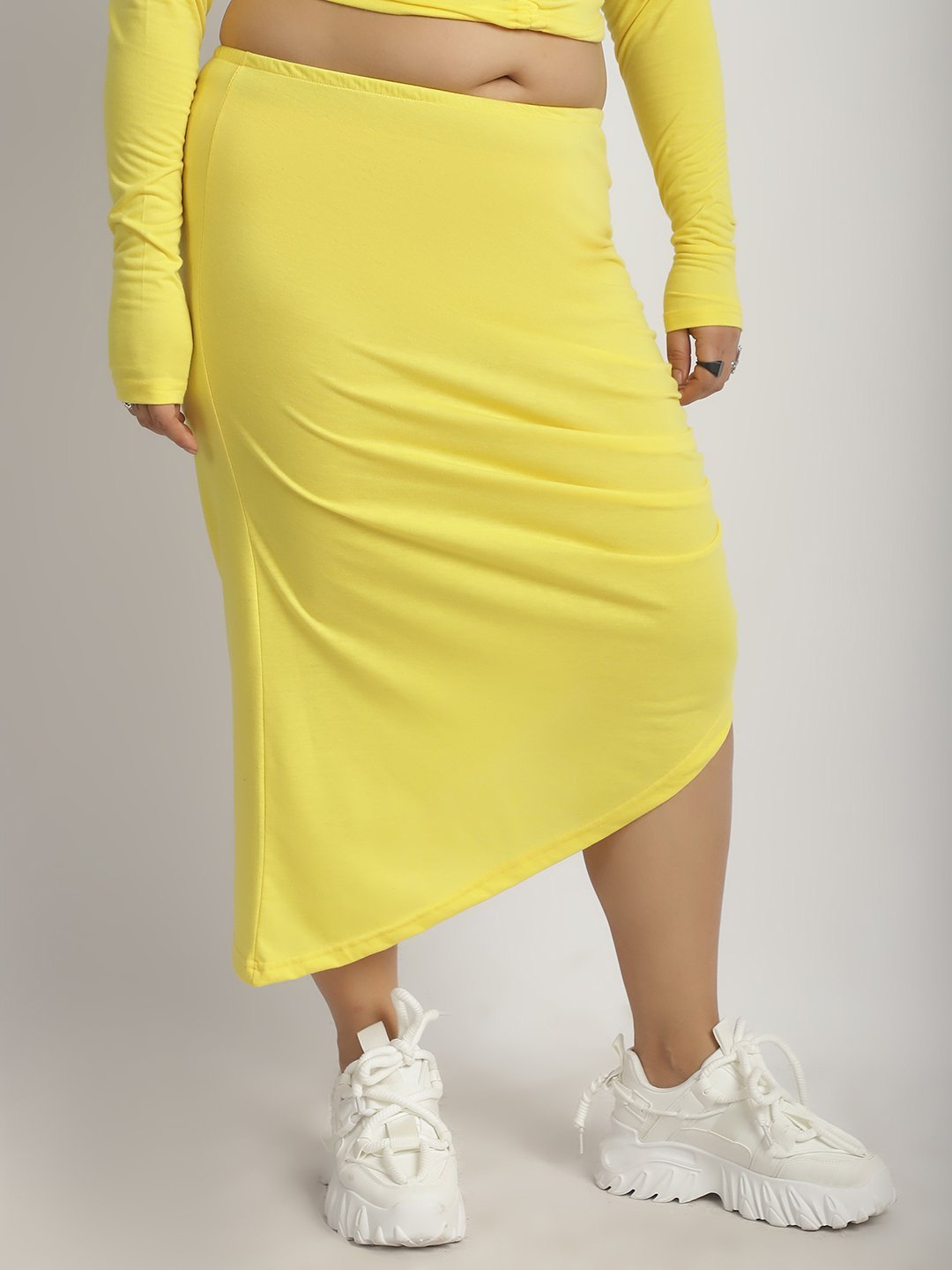Confetti Crush Hight Waisted Skirt : Yellow Color