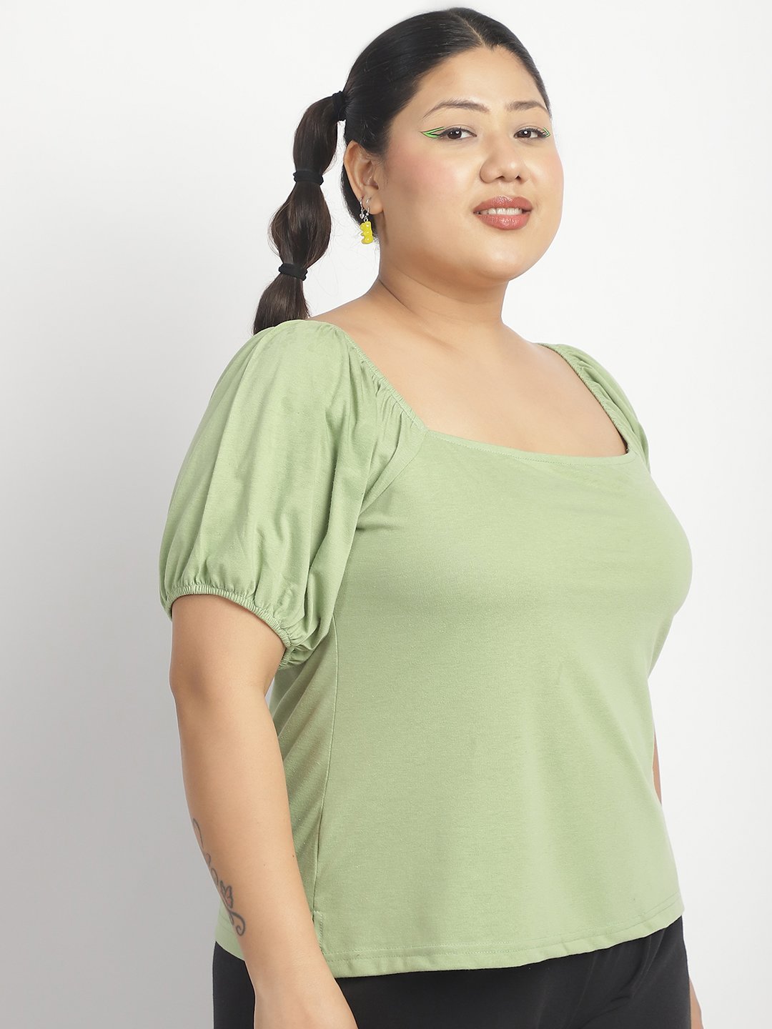 Bubblegum Top : Sage Green Color