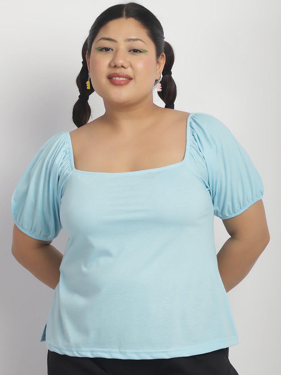 Bubblegum Top : Sky blue Color