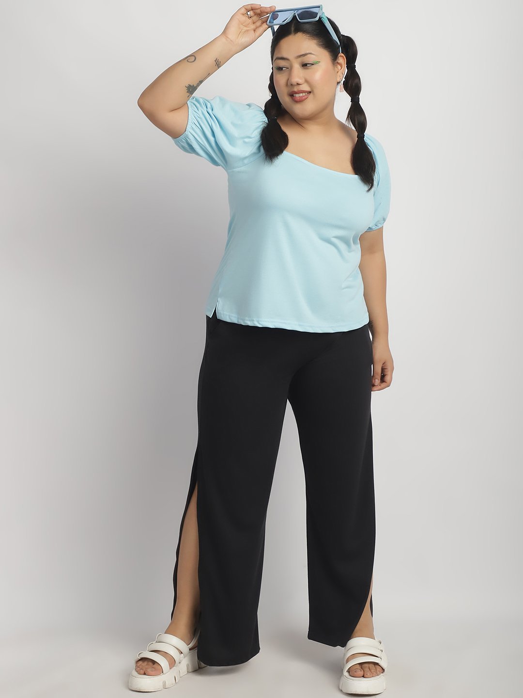 Bubblegum Top : Sky blue Color