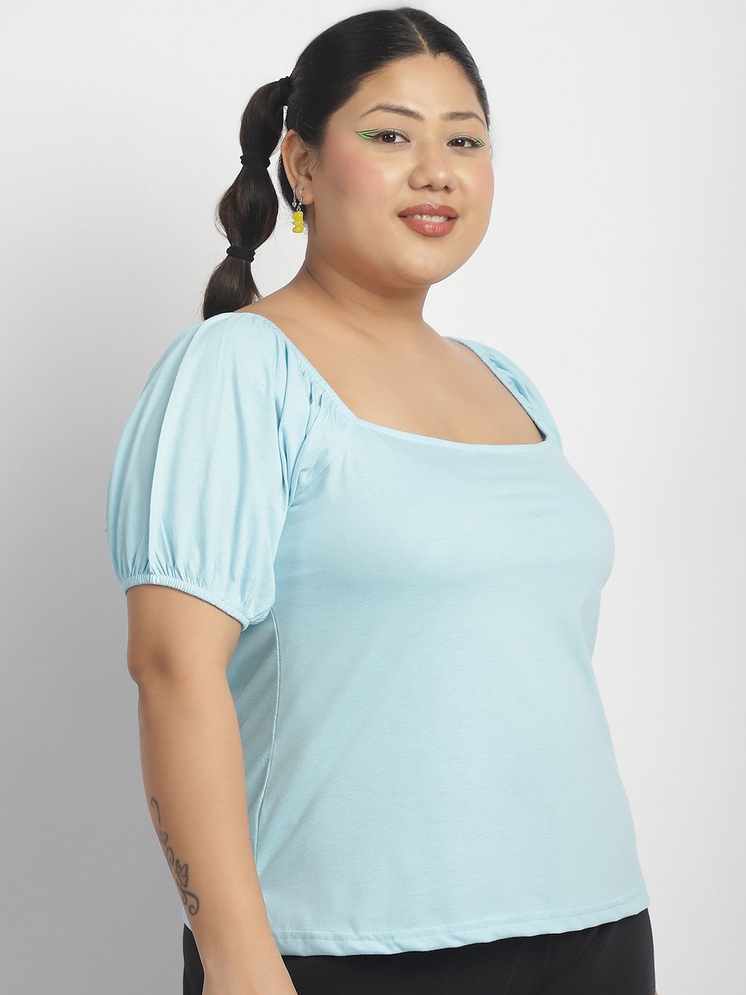 Bubblegum Top : Sky blue Color
