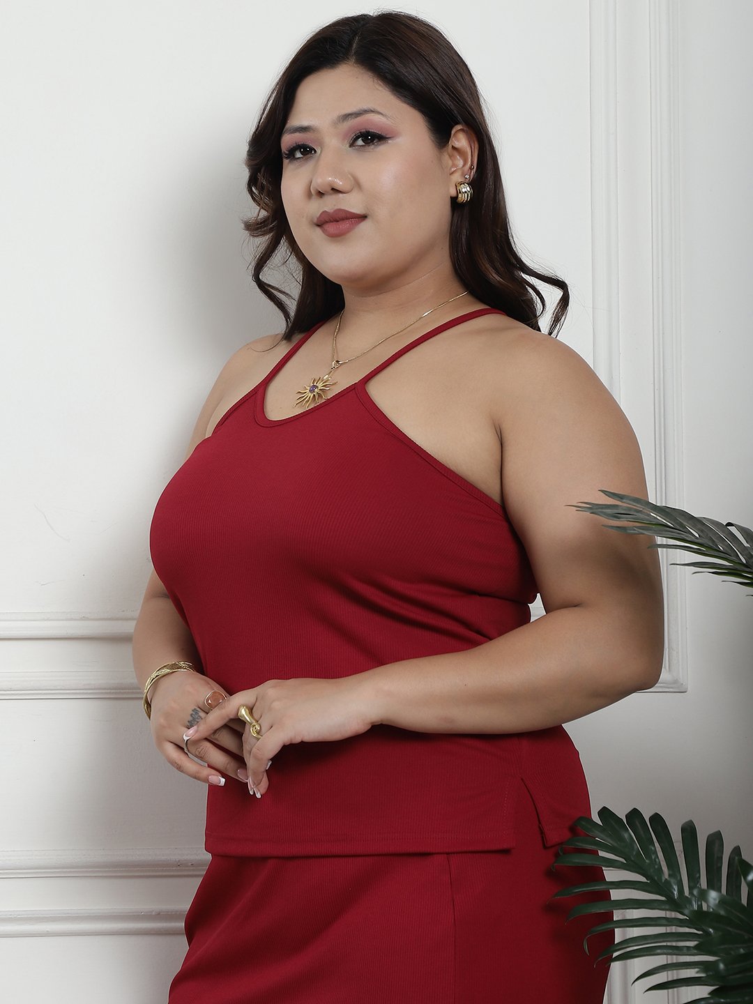 Nighttime Allure Top : Maroon Color