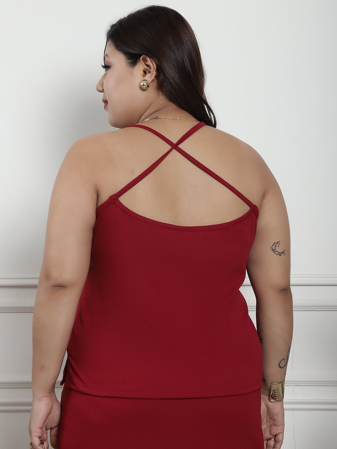 Nighttime Allure Top : Maroon Color