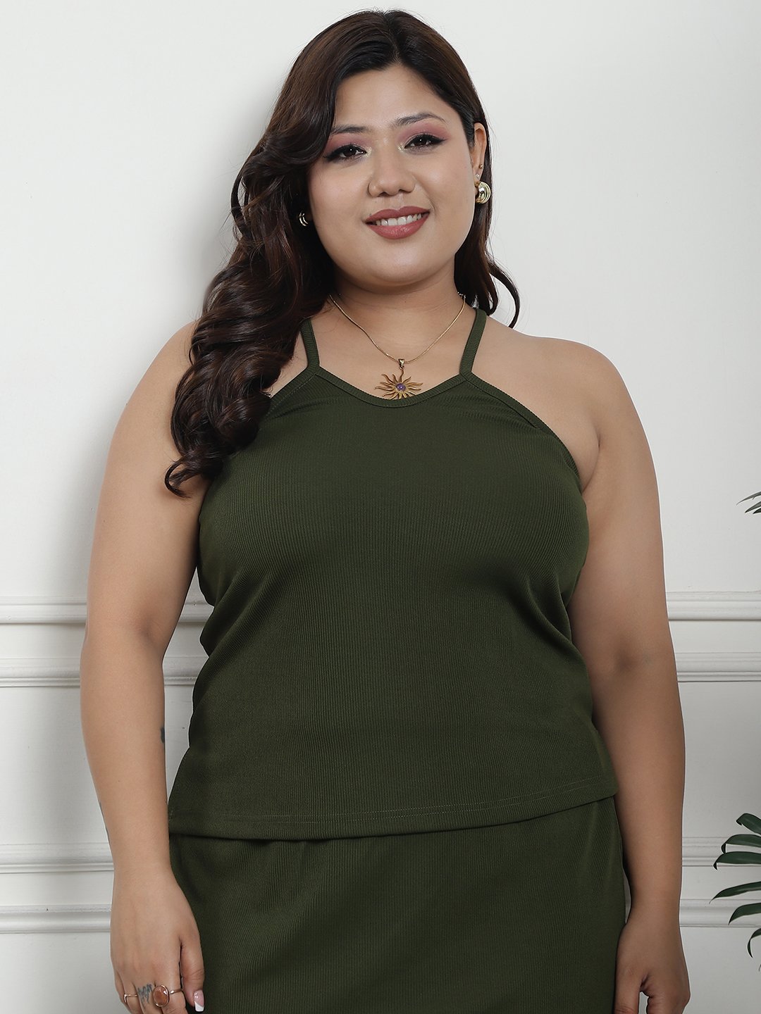 Nighttime Allure Top : Olive Color