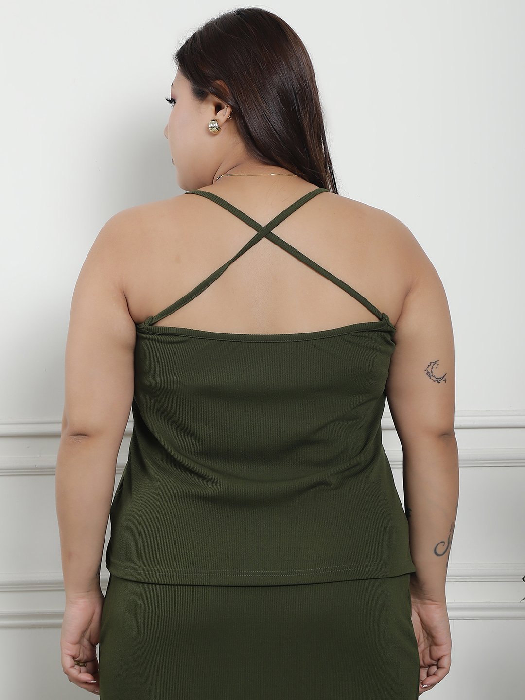 Nighttime Allure Top : Olive Color