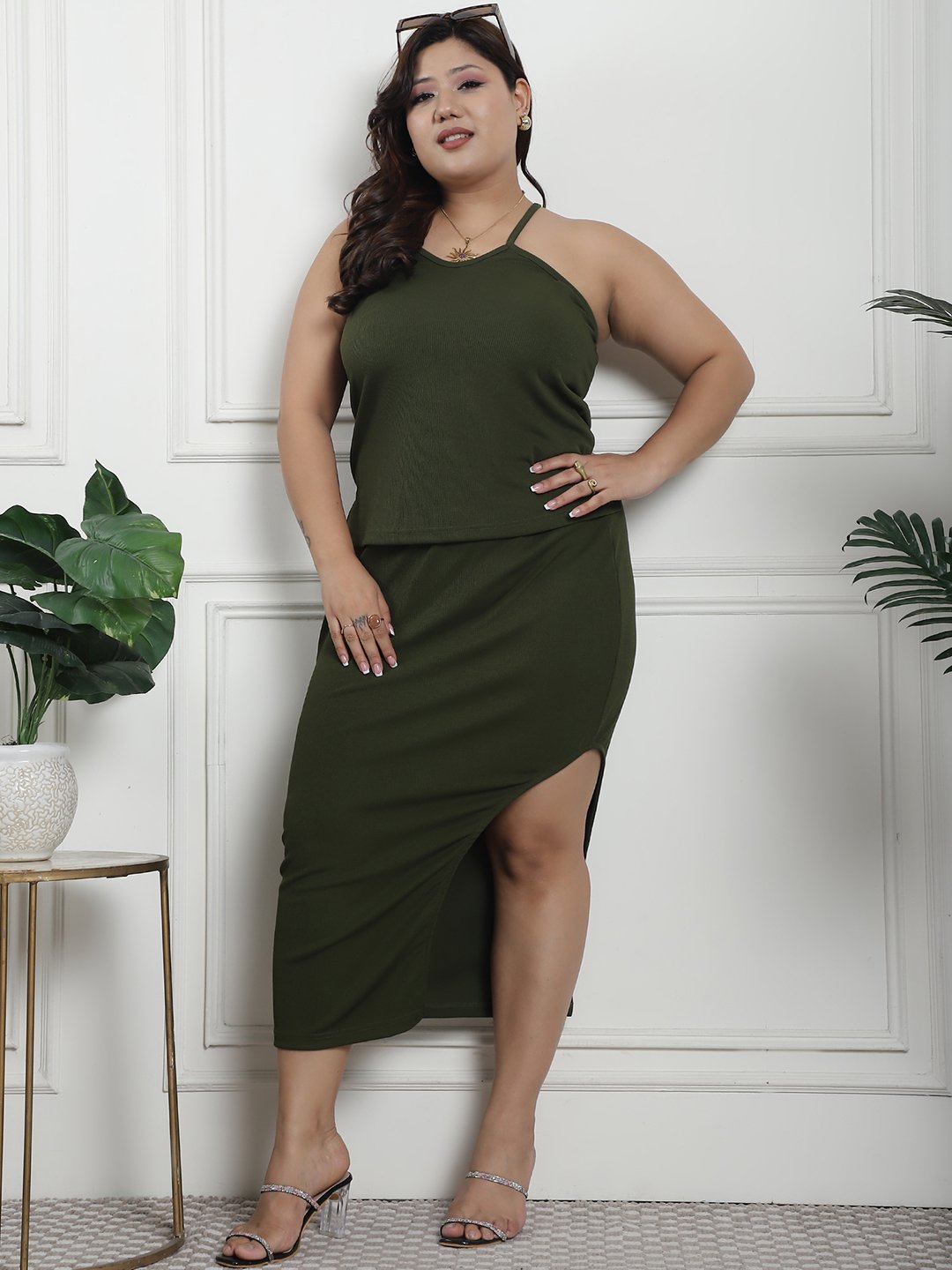Nighttime Allure Top : Olive Color