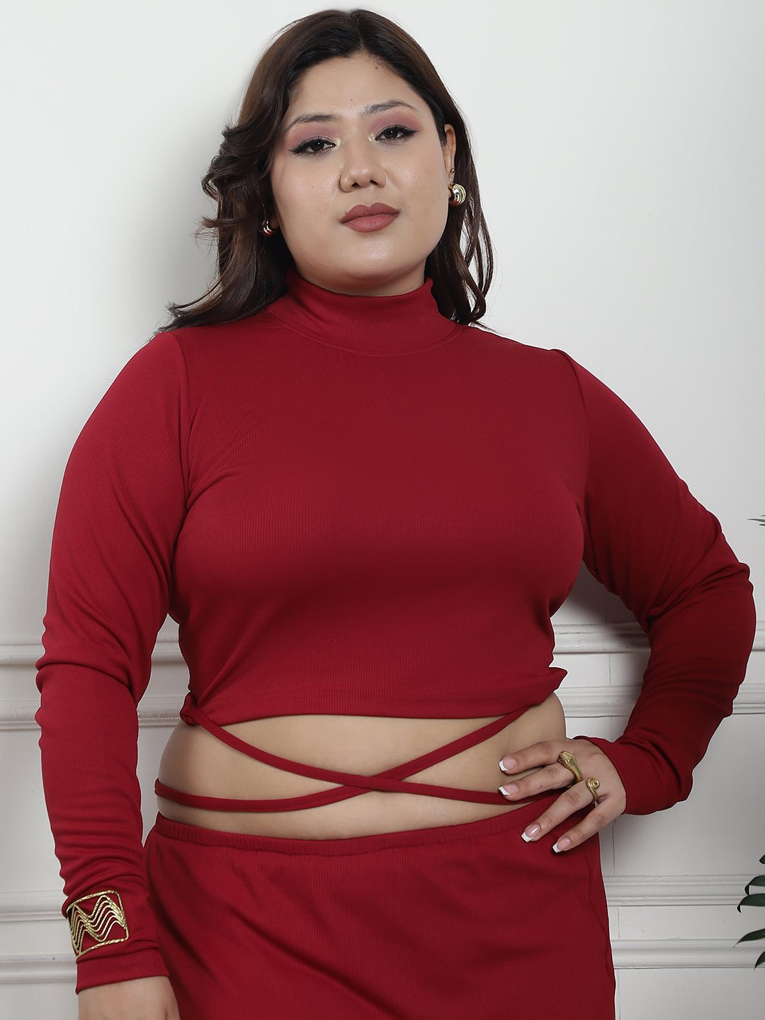 The Modern Muse Top : Maroon Color