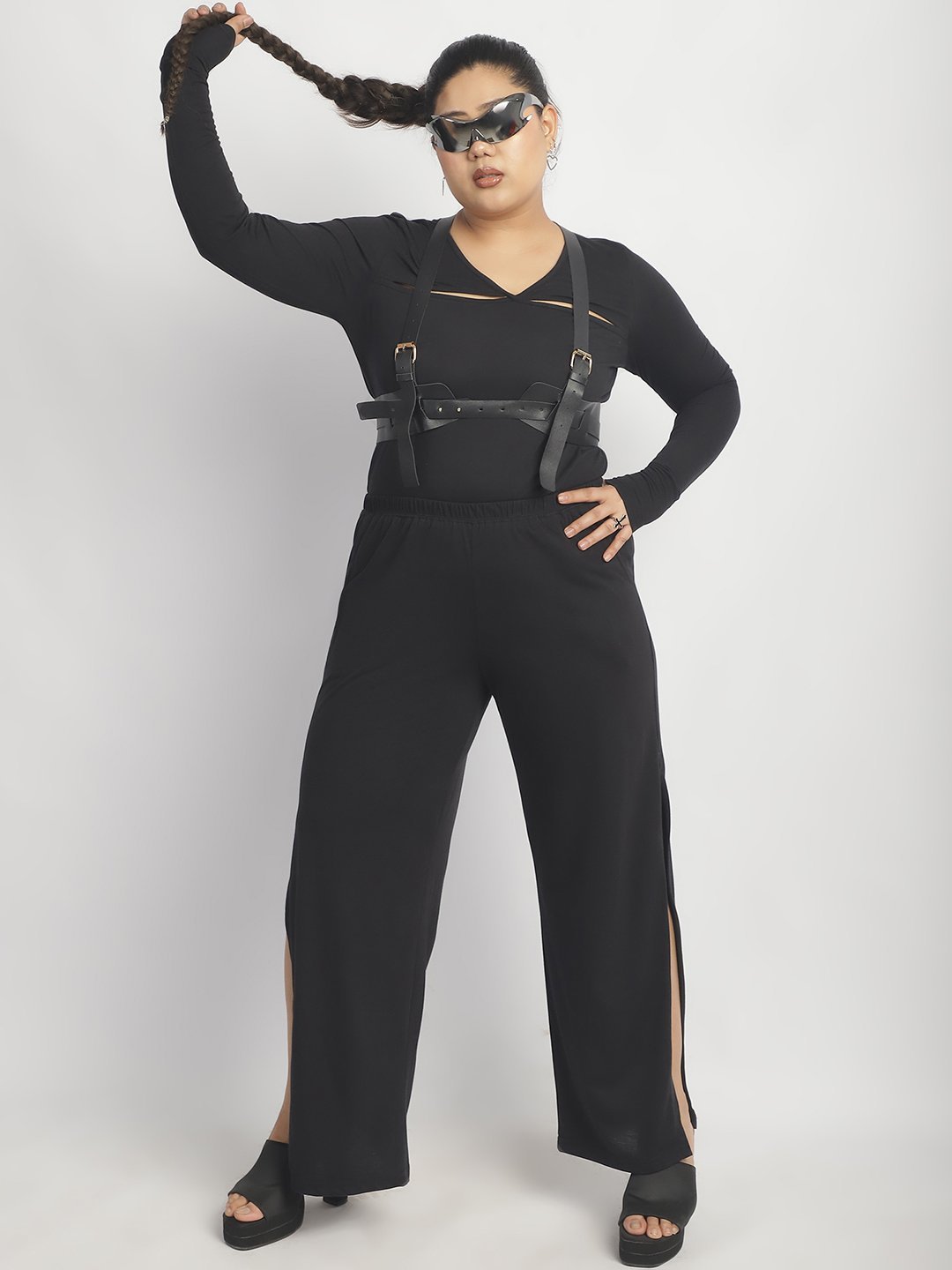 Rock Candy Flare Pants : Black Color