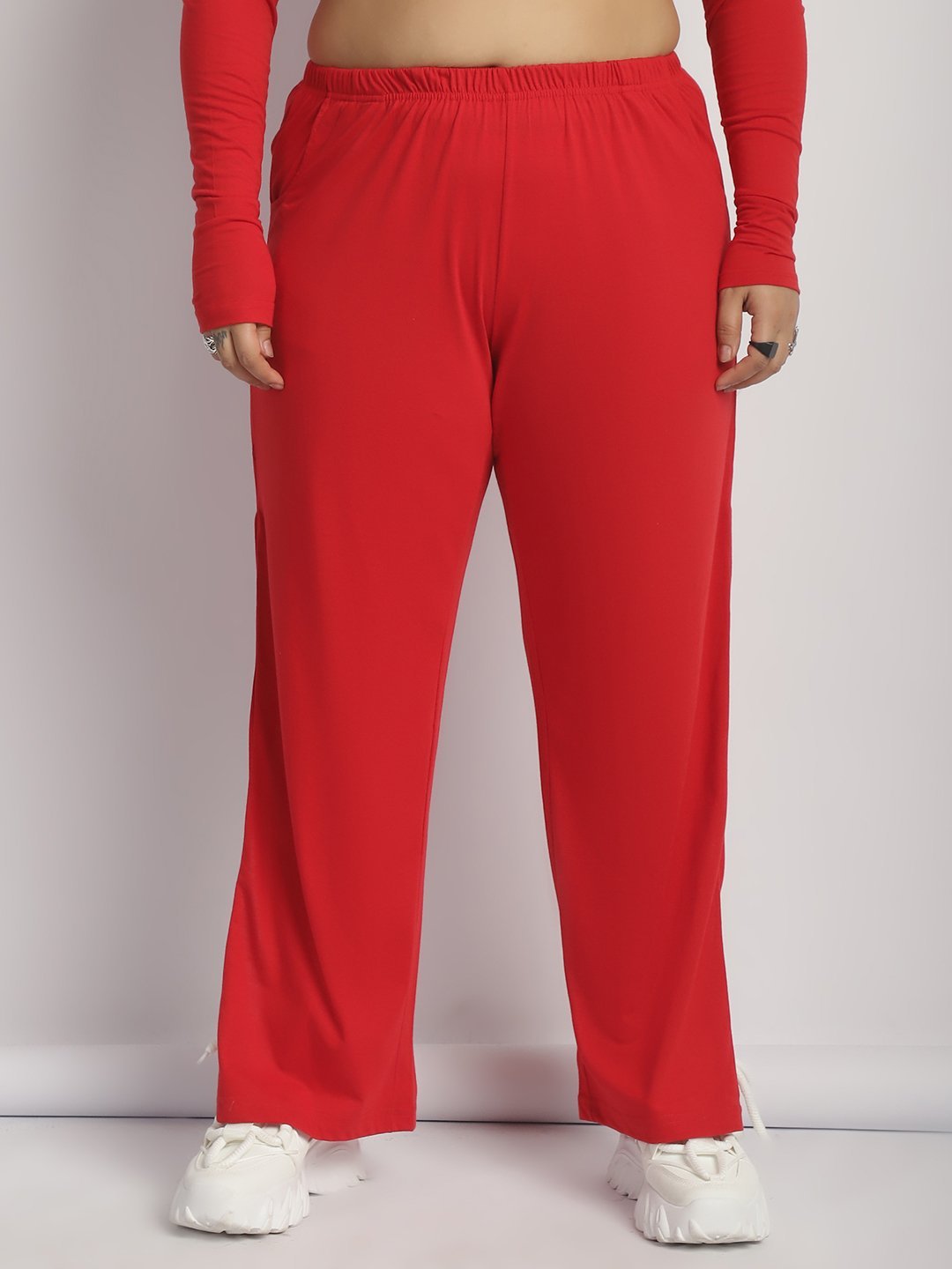 Rock Candy Flare Pants : Red Color
