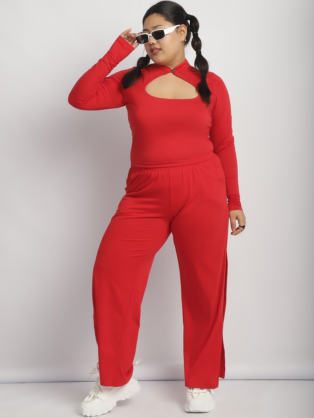Rock Candy Flare Pants : Red Color