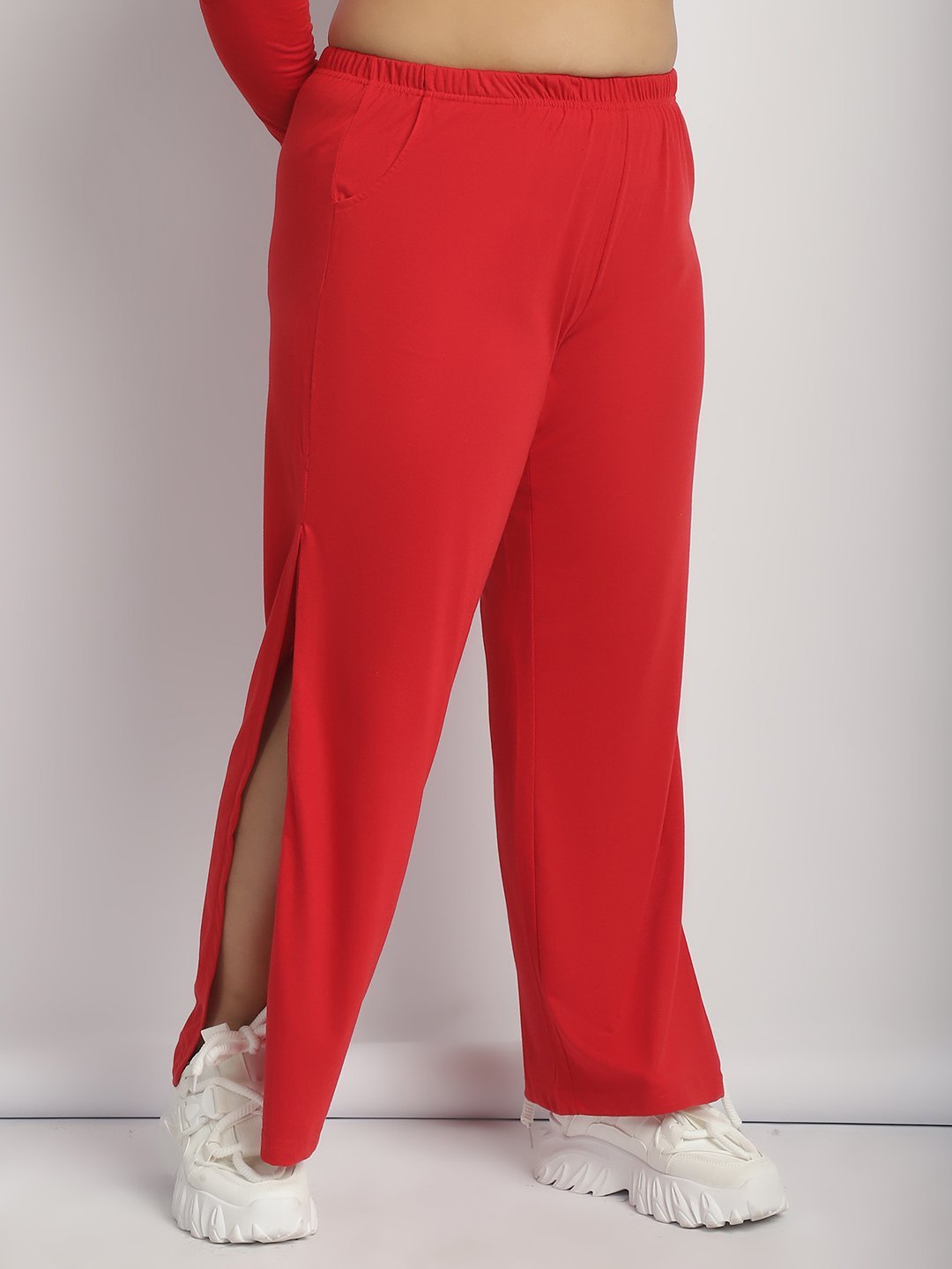 Rock Candy Flare Pants : Red Color