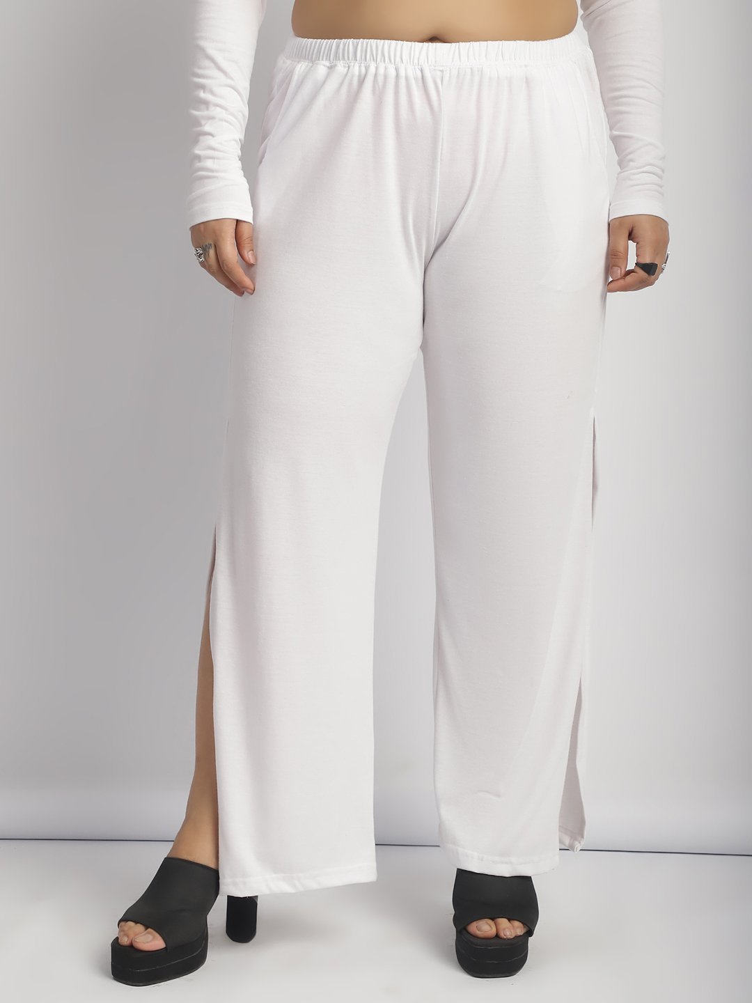 Rock Candy Flare Pants : White Color
