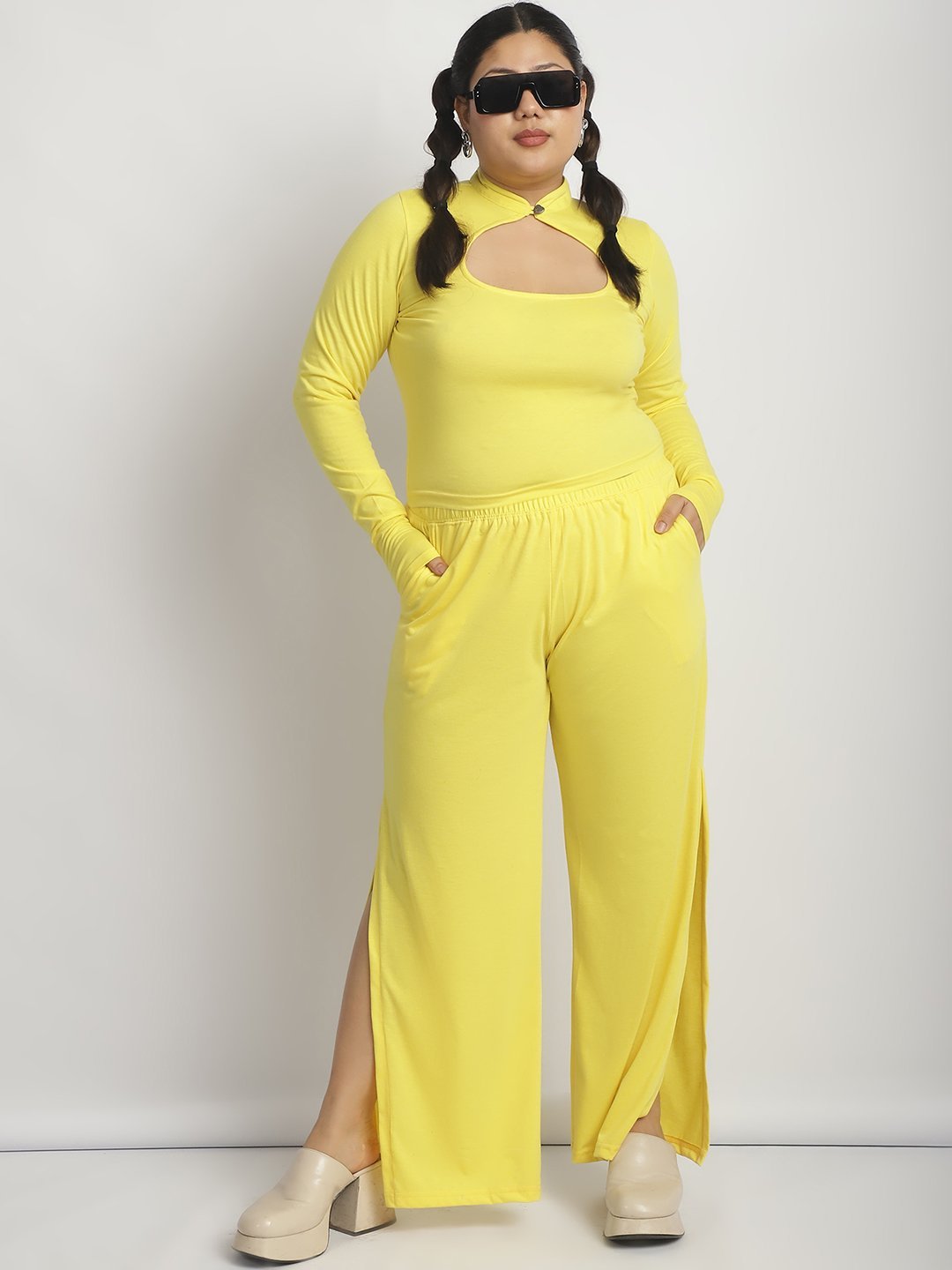 Rock Candy Flare Pants : Yellow Color