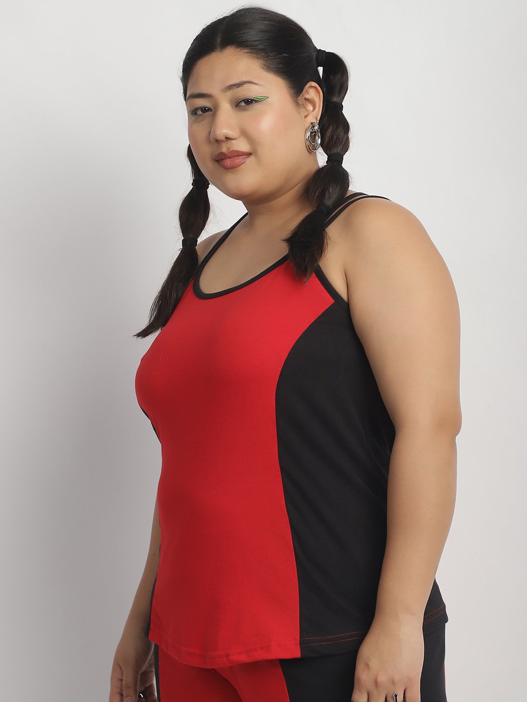 Rainbow Swirl Top: Red and Black Color