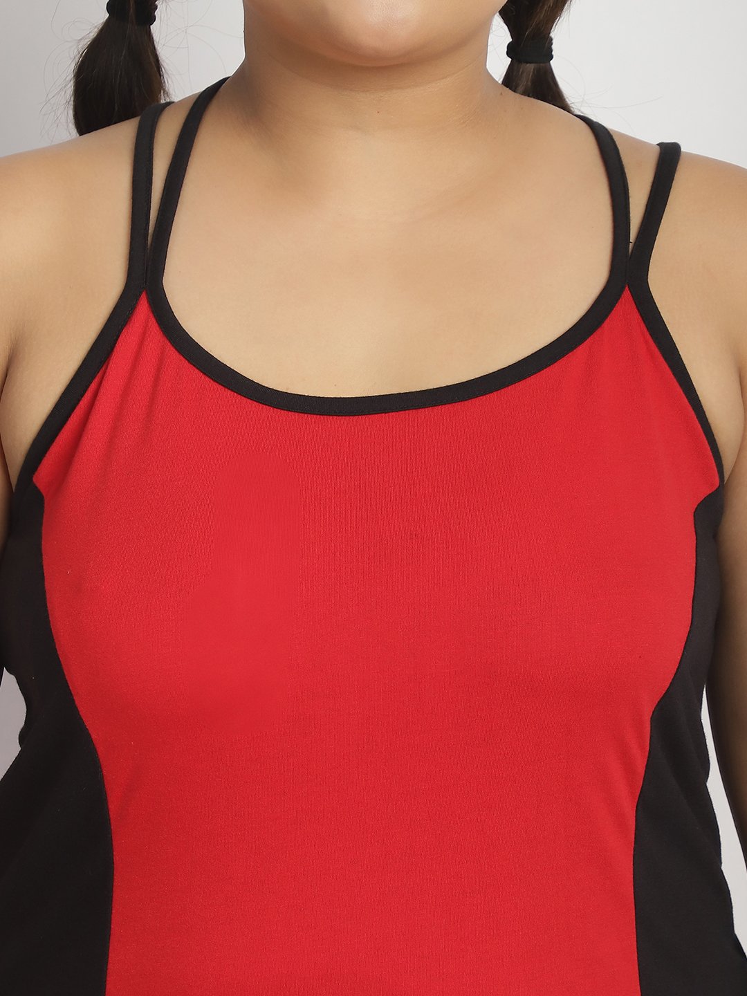 Rainbow Swirl Top: Red and Black Color