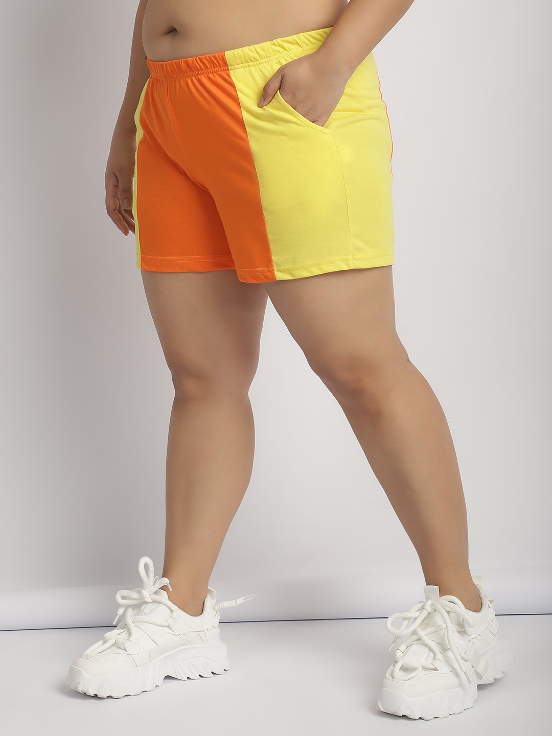 Gummy Groove Shorts: Orange Yellow Color