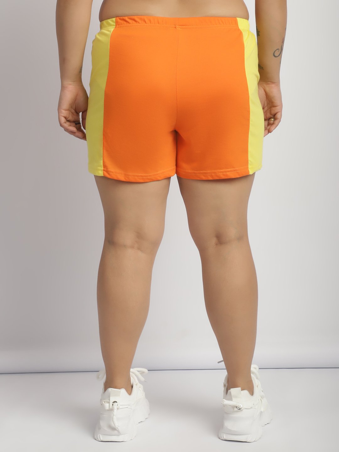 Gummy Groove Shorts: Orange Yellow Color