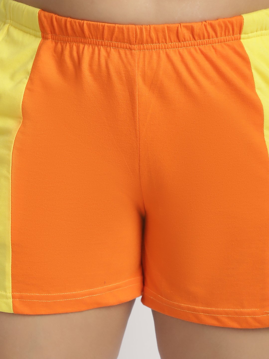 Gummy Groove Shorts: Orange Yellow Color