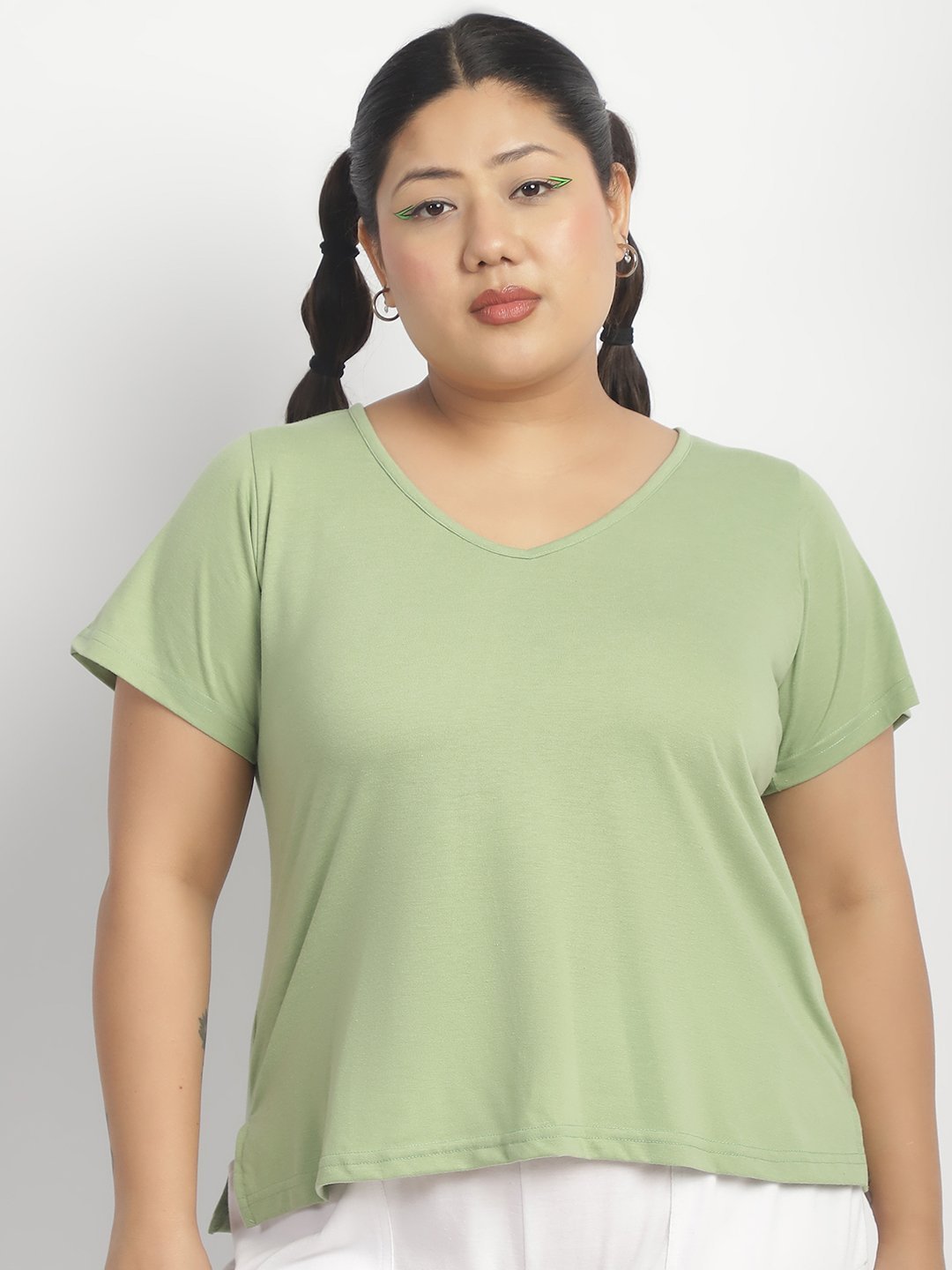 Cherry Cola Chill Tee: Sage Green Color