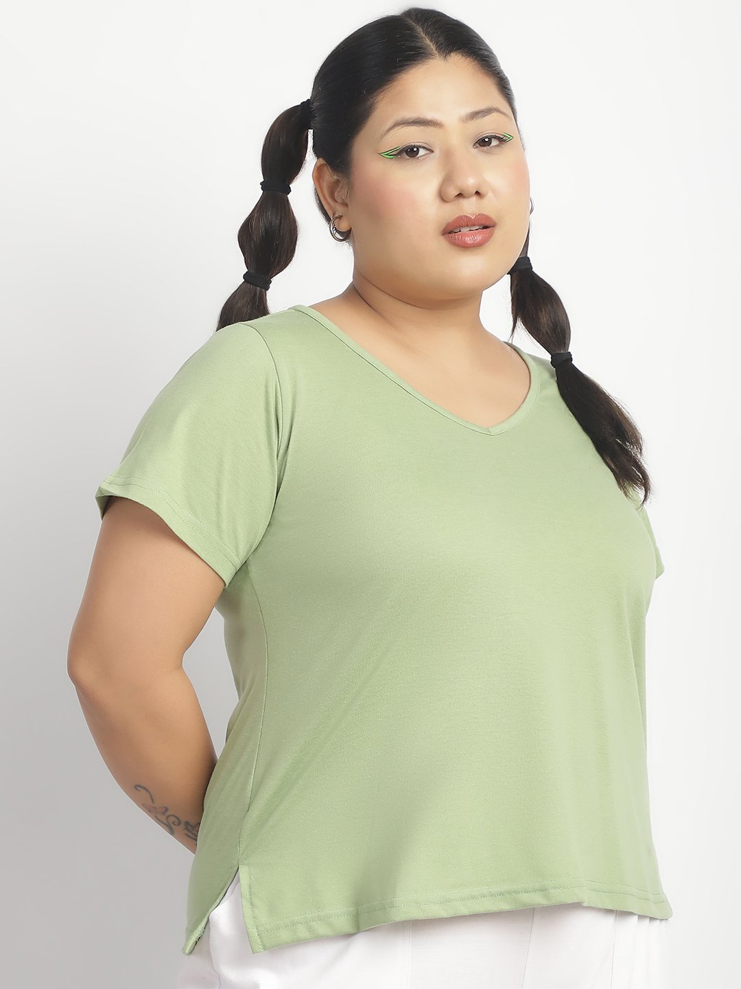 Cherry Cola Chill Tee: Sage Green Color