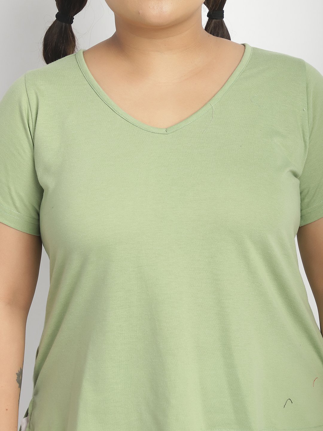 Cherry Cola Chill Tee: Sage Green Color