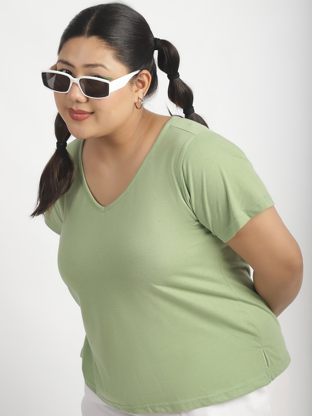 Cherry Cola Chill Tee: Sage Green Color