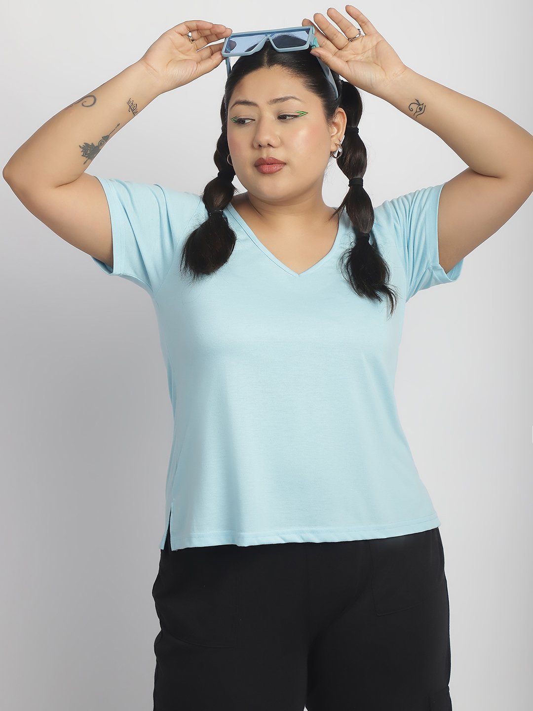 Cherry Cola Chill Tee: Sky Blue Color