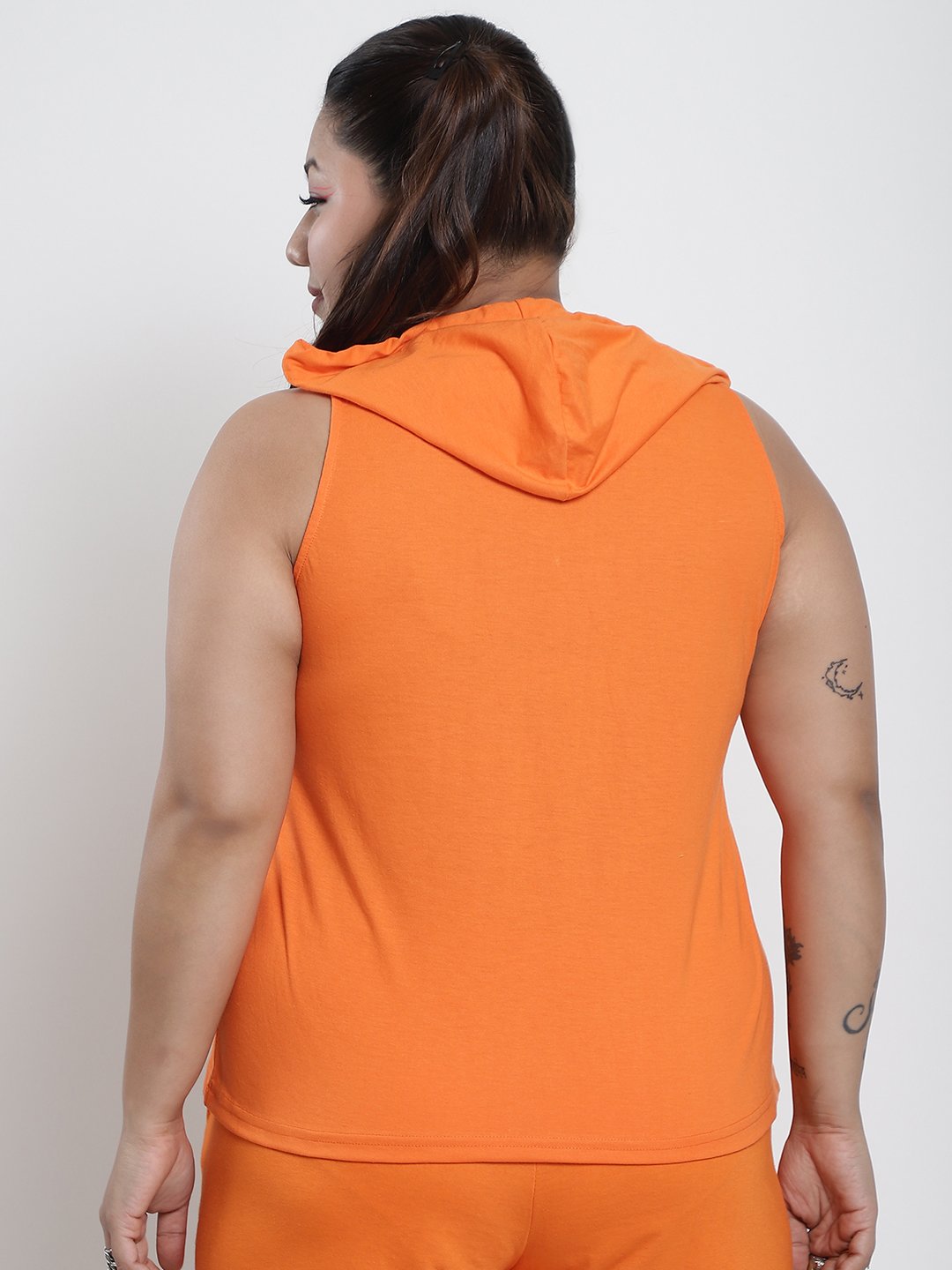 Candy Comfort Hoodie Tank Top : Orange Color