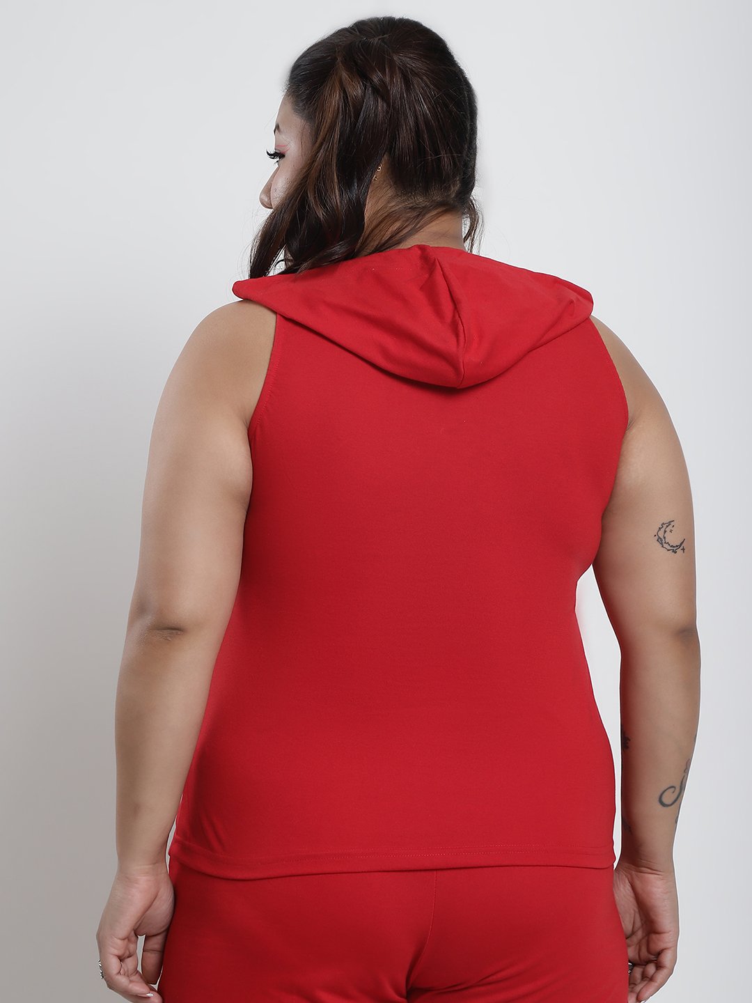 Candy Comfort Hoodie Tank Top : Red Color