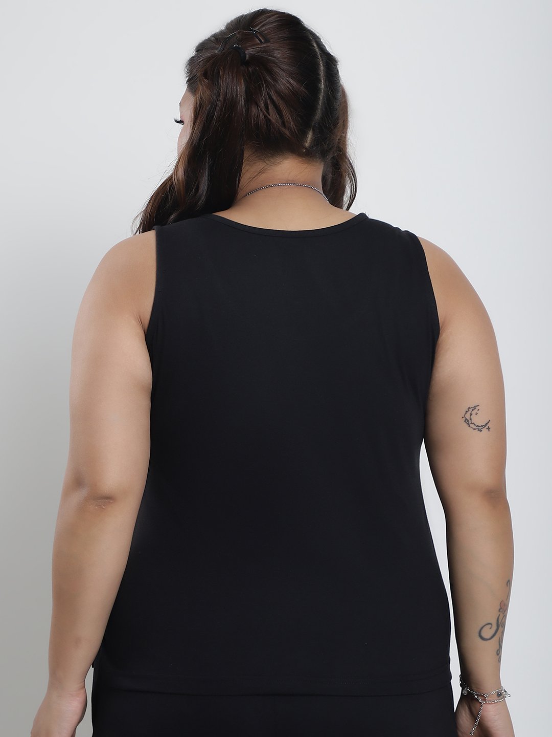 Tutti Frutti Tank Top : Black Color