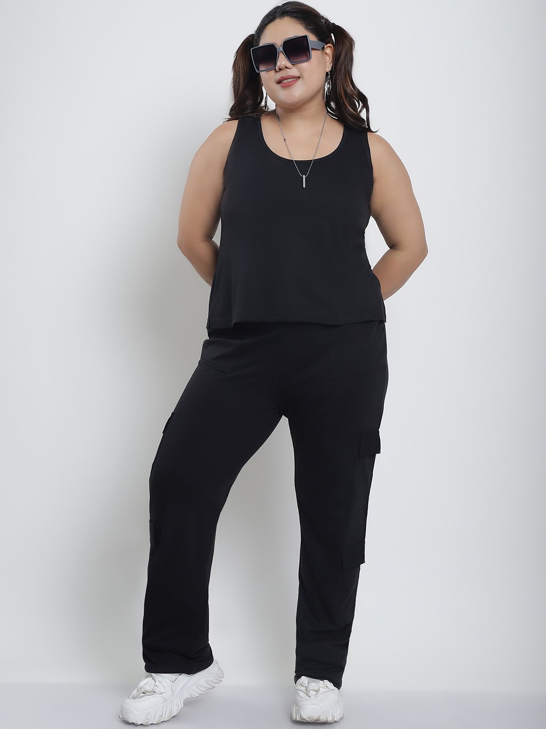 Tutti Frutti Tank Top : Black Color