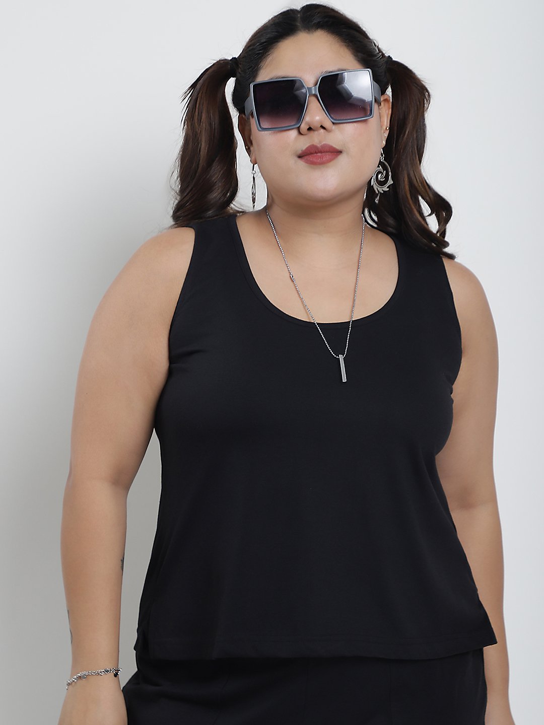 Tutti Frutti Tank Top : Black Color