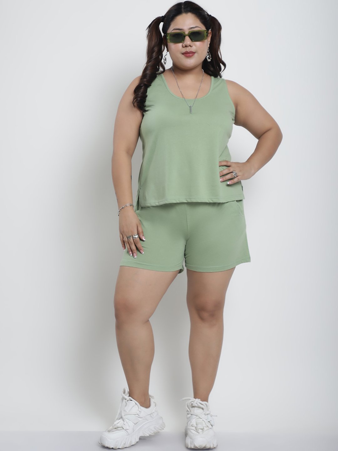 Tutti Frutti Tank Top : Sage Green Color