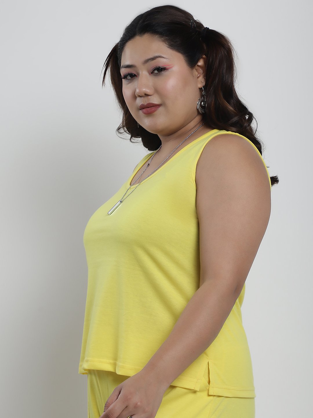 Candy Comfort Hoodie Tank Top : Yellow Color