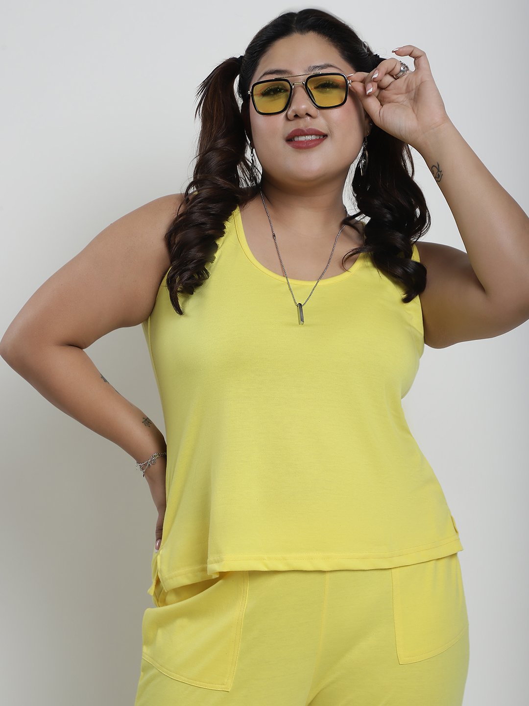 Tutti Frutti Tank Top : Yellow Color