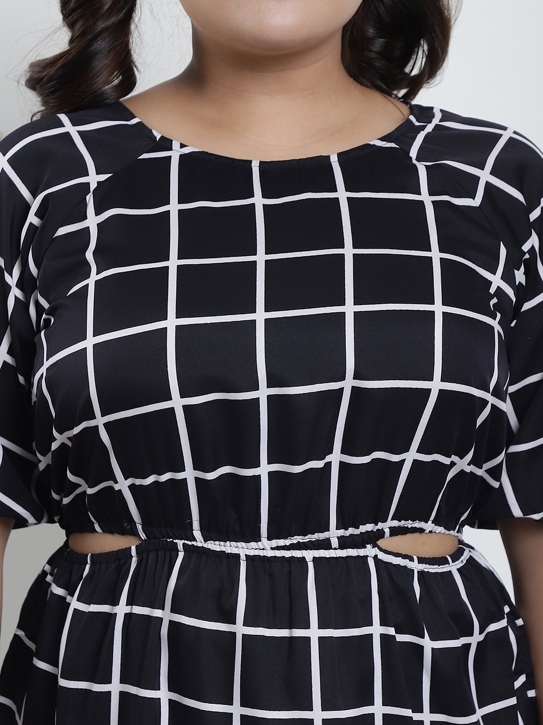 Summer Bliss Dress : BLACK CHECK Color