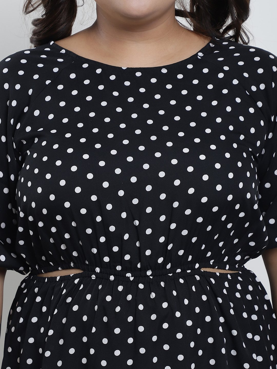 Summer Bliss Dress : WHITE BIG POLKA Color