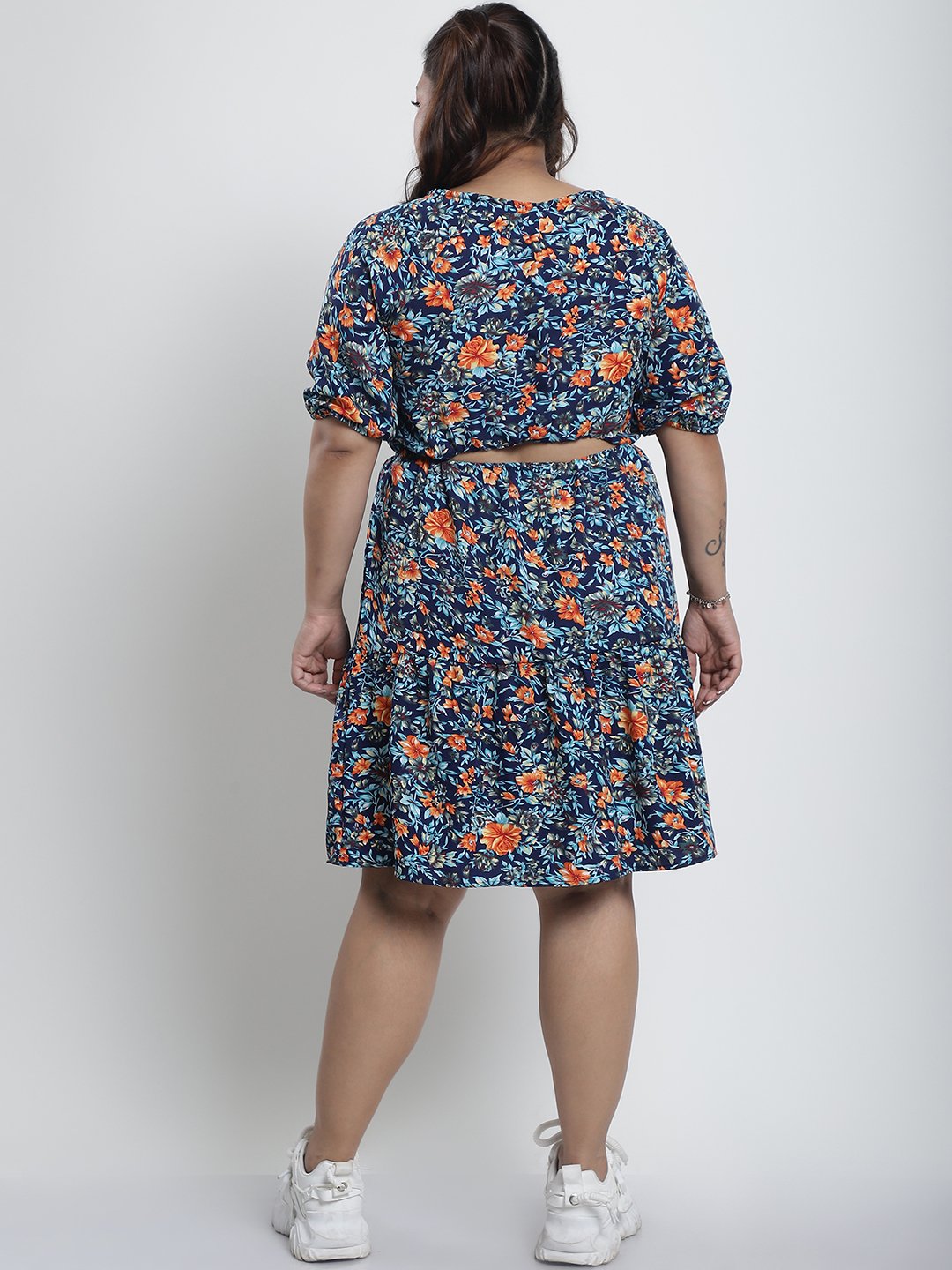 Summer Bliss Dress : NAVY FLORAL Color