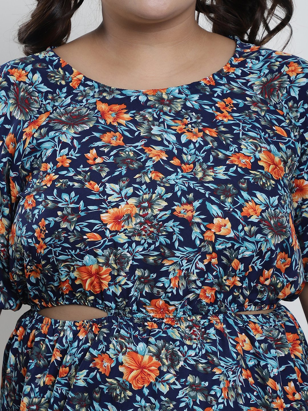 Summer Bliss Dress : NAVY FLORAL Color