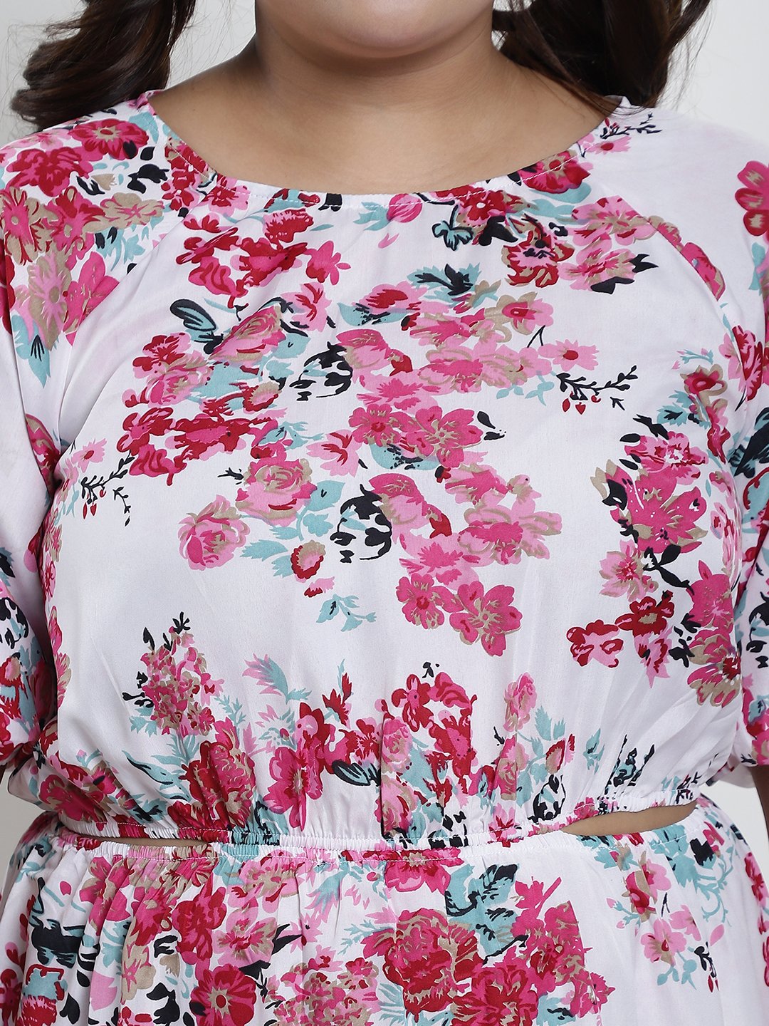 Summer Bliss Dress : WHITE FLORAL Color