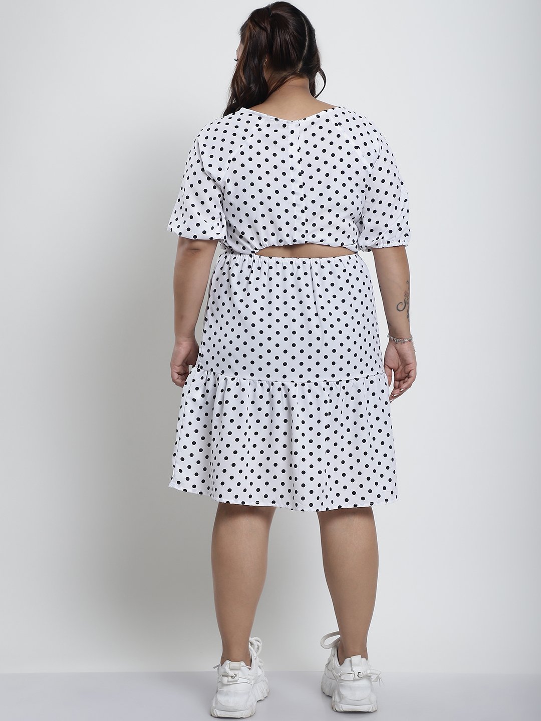 Summer Bliss Dress : BLACK BIG POLKA Color