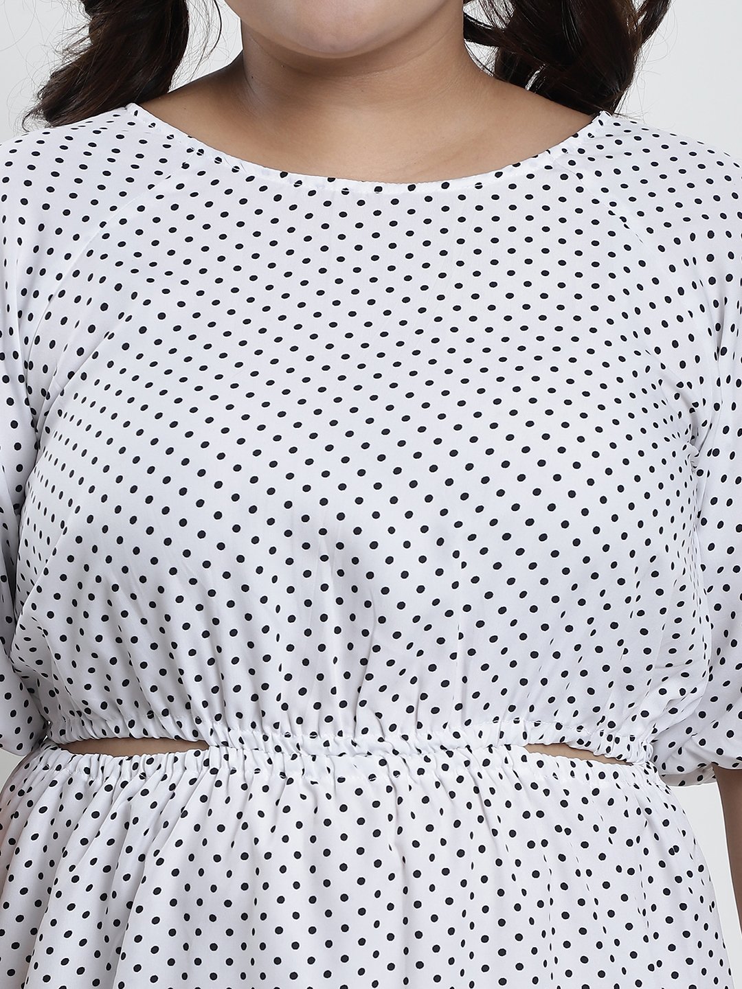 Summer Bliss Dress : BLACK SMALL POLKA Color