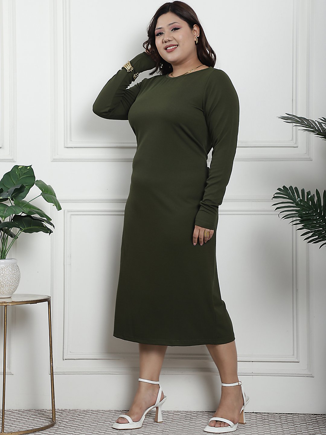 Comfort Dress : Olive Color
