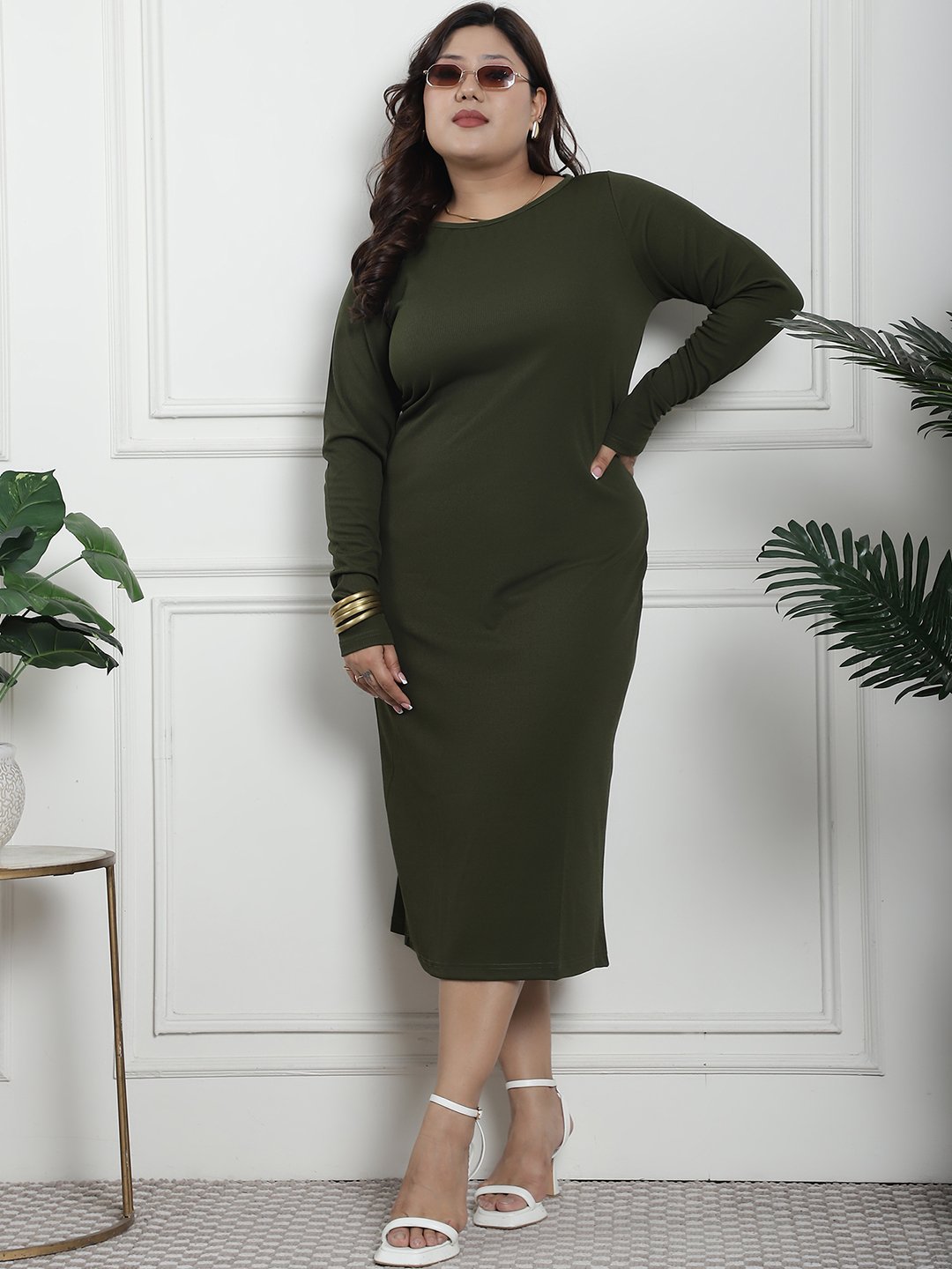 Comfort Dress : Olive Color