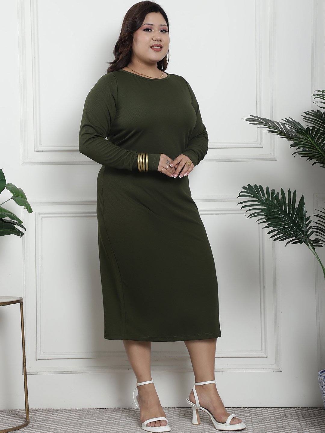 Comfort Dress : Olive Color