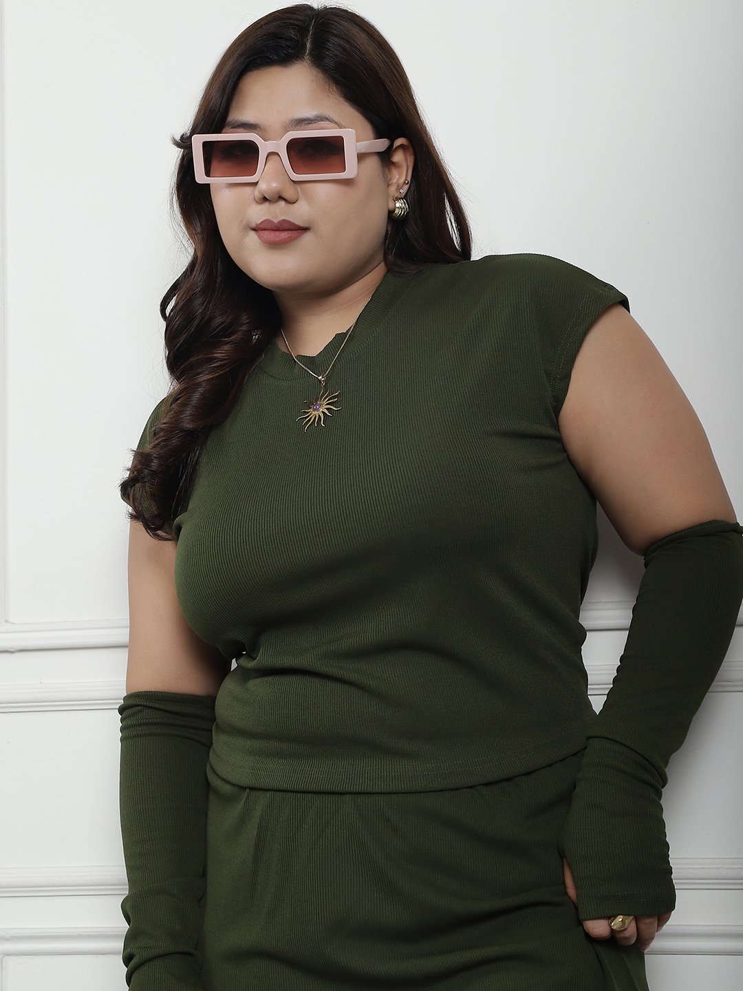 The Cool Girl Top : Olive Color