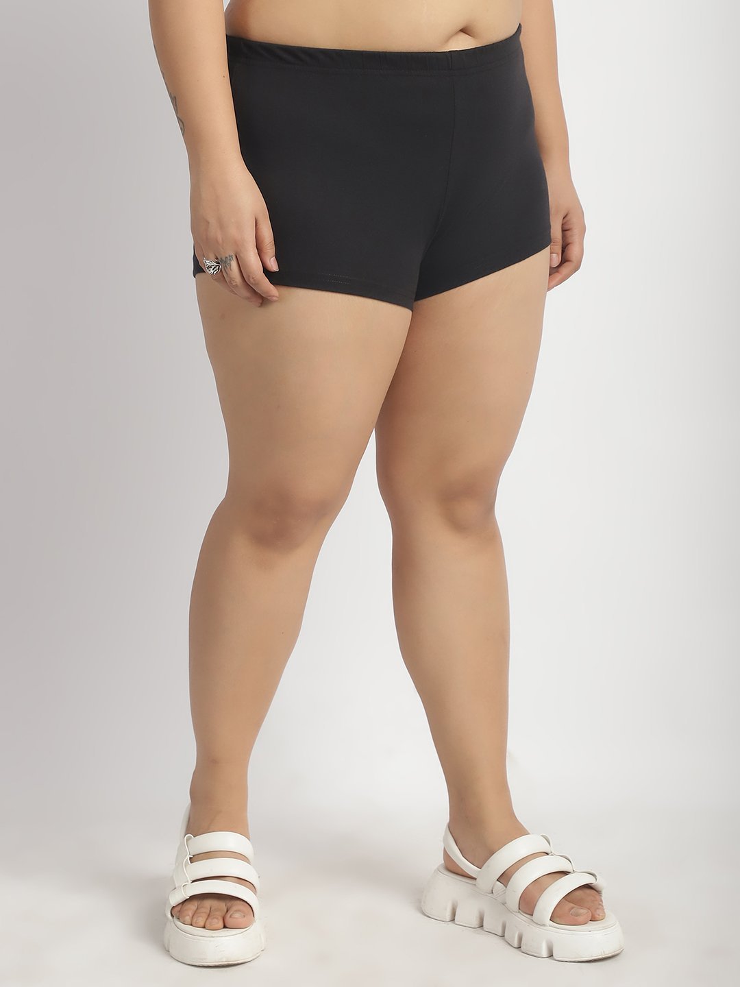 Cherry Pop Booty Shorts : Black Color