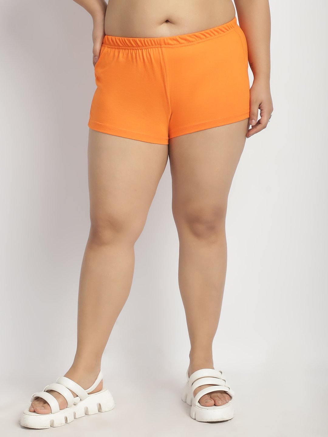Cherry Pop Booty Shorts : Orange Color