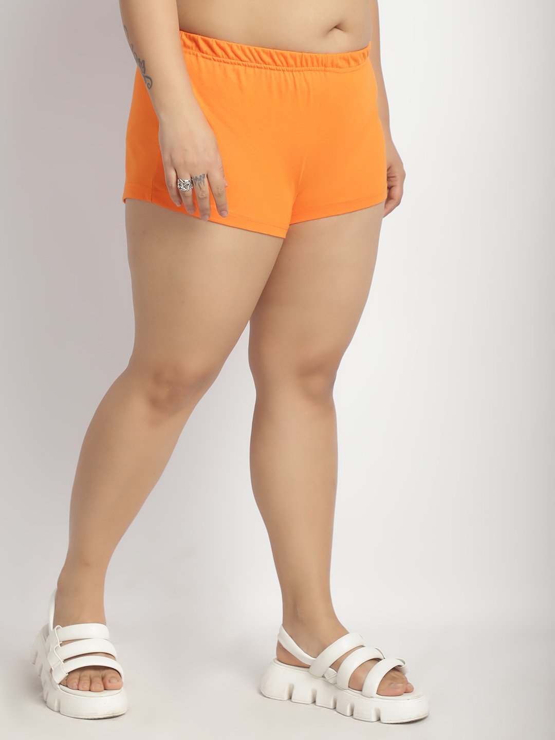 Cherry Pop Booty Shorts : Orange Color