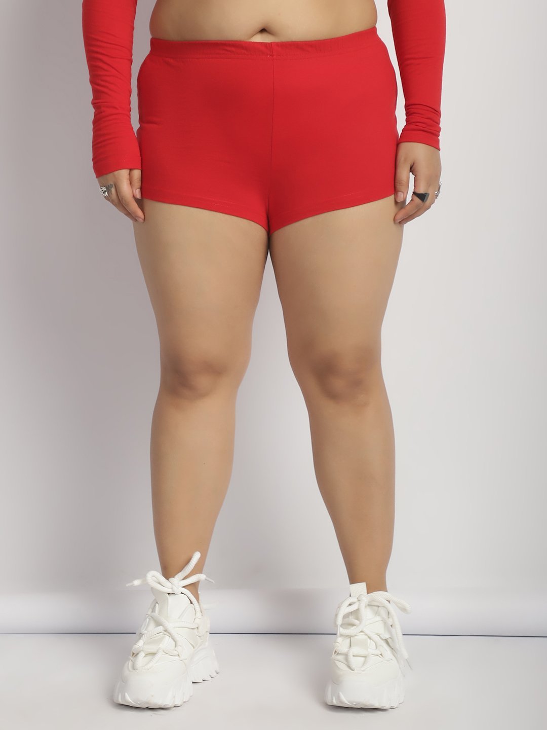 Cherry Pop Booty Shorts : Red Color